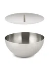 Alessi Small Rocc Marble-fragrance Candle Refill (250g) In Silver