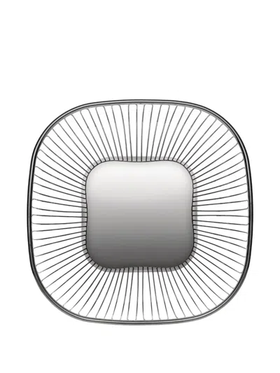 Alessi Square Wire Basket (23cm X 23cm) In Gray