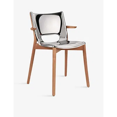 Alessi Stainless Steel Phillippe Starck Monoshell Mirrored-steel Chair 81cm