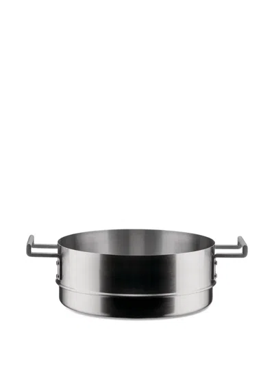 Alessi Stainless Steel Steamer In Silver