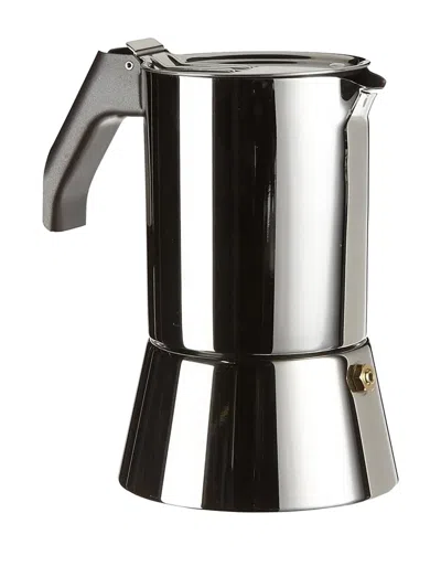 Alessi Stainless-steel Stovetop Coffee Maker In Silver