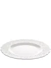 Alessi Textured Round Plate (set Of Four) In White