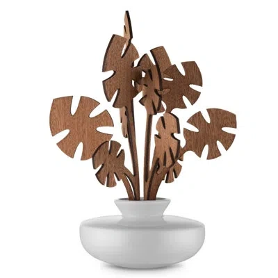 Alessi The Five Seasons 8.75" Leaf Fragrance Diffuser In Brown,white