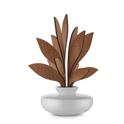 Alessi The Five Seasons Leaf Fragrance Diffuser In Brown,white
