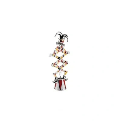 Alessi The Jester Corkscrew In Silver,yellow,red