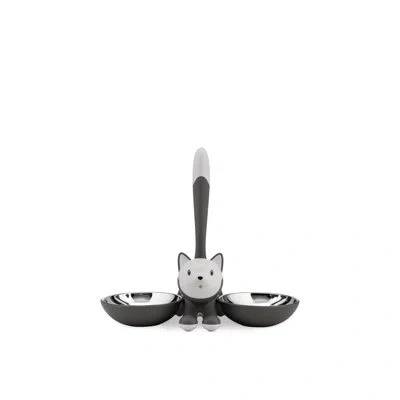 Alessi Tigrito Cat Bowl In Gray