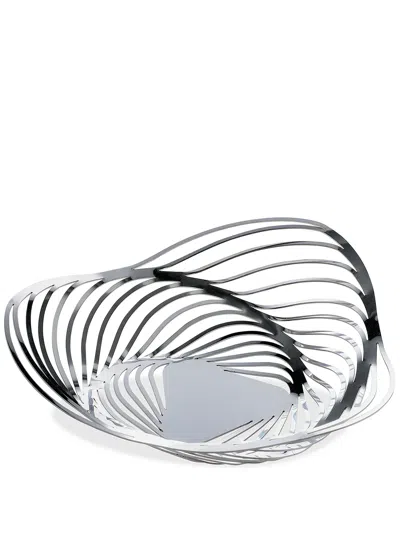 Alessi Trinity Stainless Steel Fruit Bowl In Silver