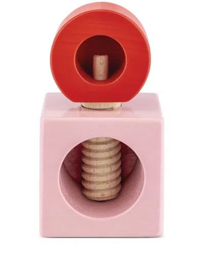Alessi Twergi Wooden Nutcracker In Pink