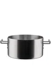 Alessi Two-handles Steel Casserole In Silver