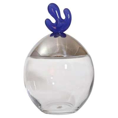 Pre-owned Alessi Vintage  Big Ovo Glass Biscuit Jar Designed By Joanna Lyle Italy In Clear