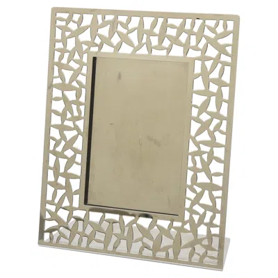 Pre-owned Alessi Vintage  Stainless Steel Cactus Pattern Picture Frame Italian In Sand