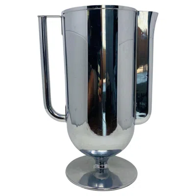 Pre-owned Alessi Vintage Art Deco Norman Bel Geddes Revere Chrome Pitcher In Gray