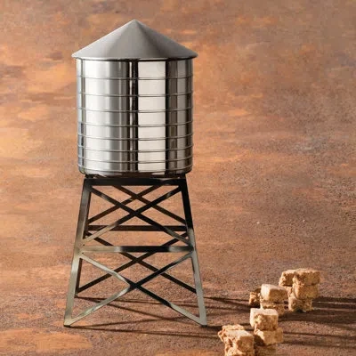 Alessi Water Tower Container In Mirror Polished