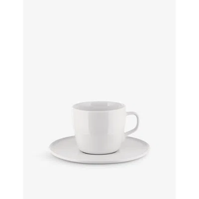 Alessi White Itsumo Porcelain Coffee Cup And Saucer Set