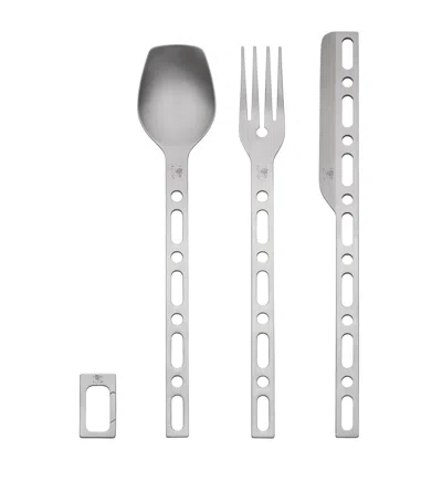 Alessi X Virgil Abloh Occasional Object Stainless Steel Cutlery Set In Metallic