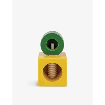 Alessi Yellow And Green Twergi Beach-wood Nutcracker 11cm X 6cm