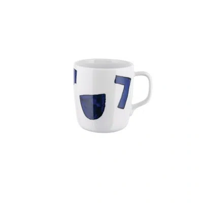 Alessi Yunokiware, Mug Dec. In Blue,white
