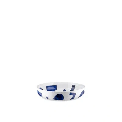 Alessi Yunokiware, Soup Plate In White,blue