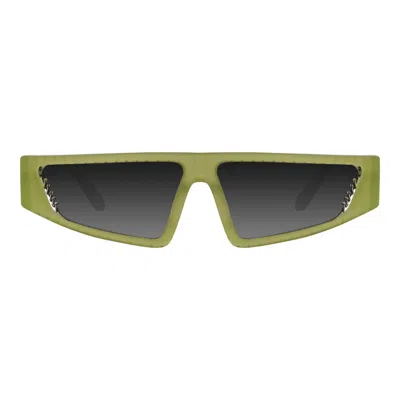 Alessia Alizè Men's Green Eco-acetate Sunglasses Thor Lime