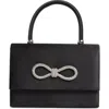 Alessia Bianchi Crystal Bow Evening Bag In Black