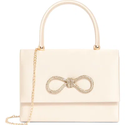 Alessia Bianchi Crystal Bow Evening Bag In Gold