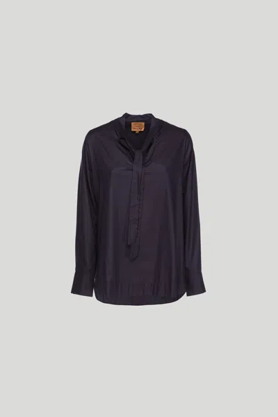 Alessia Santi Blusa Con Fiocco Blu