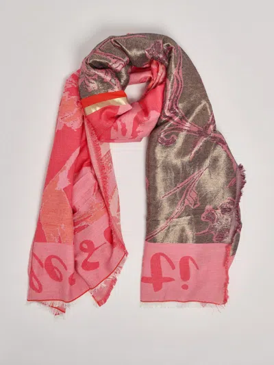 Alessia Santi Cotton Scarf In Corallo