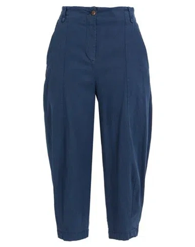 Alessia Santi Denim Woman Pants Navy Size 8 Lyocell, Cotton, Elastane