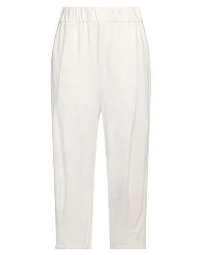 Alessia Santi Loisirs Woman Pants White Size 1 Cotton, Elastane