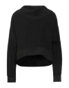 Alessia Santi Loisirs Woman Sweatshirt Black Size 3 Cotton, Elastane In Black