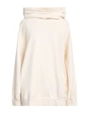 ALESSIA SANTI ALESSIA SANTI LOISIRS WOMAN SWEATSHIRT CREAM SIZE 2 COTTON, ELASTANE