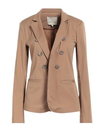 Alessia Santi Woman Blazer Brown Size 10 Polyester, Elastane
