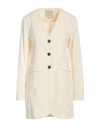 Alessia Santi Woman Blazer Cream Size 6 Cotton, Elastane In Neutral