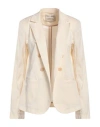 ALESSIA SANTI ALESSIA SANTI WOMAN BLAZER CREAM SIZE 8 POLYESTER, ELASTANE