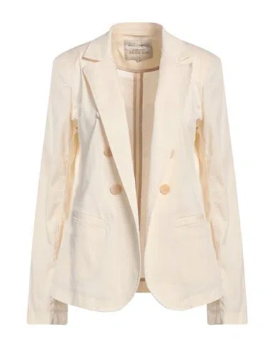 Alessia Santi Woman Blazer Cream Size 8 Polyester, Elastane In White