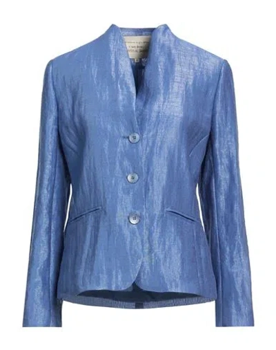 Alessia Santi Woman Blazer Light Blue Size 6 Viscose, Polyester