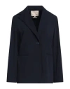 Alessia Santi Woman Blazer Midnight Blue Size 10 Polyester, Viscose, Elastane In Blue