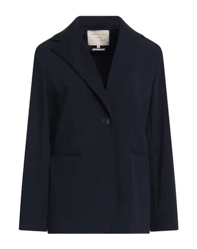 Alessia Santi Woman Blazer Midnight Blue Size 10 Polyester, Viscose, Elastane