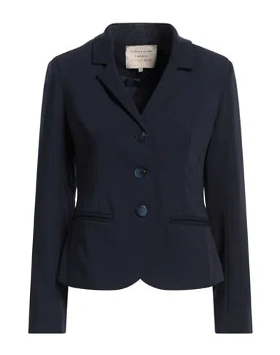 Alessia Santi Woman Blazer Midnight Blue Size 4 Polyester, Viscose, Elastane