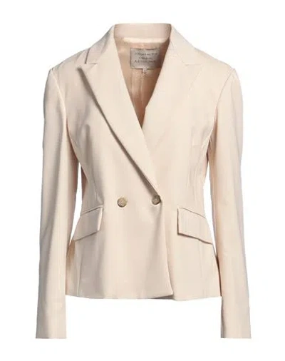 Alessia Santi Woman Blazer Sand Size 1 Cotton, Polyamide, Elastane In Beige