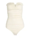 Alessia Santi Woman Bodysuit Cream Size 1 Polyester, Elastane In Neutral