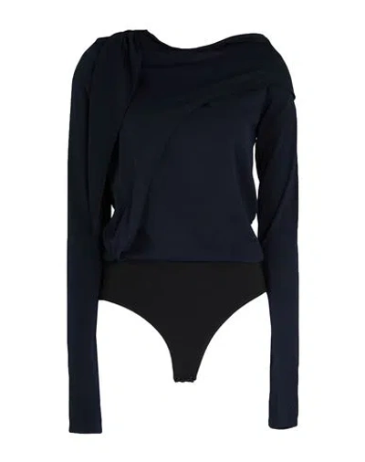 Alessia Santi Woman Bodysuit Midnight Blue Size 8 Polyamide, Elastane