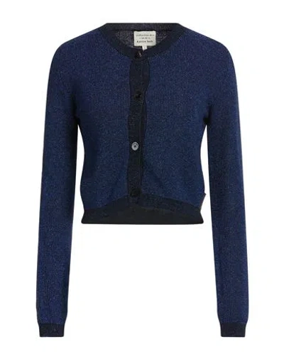 Alessia Santi Woman Cardigan Blue Size 1 Viscose, Alpaca Wool, Polyamide, Wool, Metallic Fiber