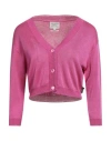 Alessia Santi Woman Cardigan Fuchsia Size 1 Viscose, Cotton, Metallic Fiber, Polyamide In Multi