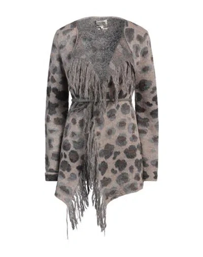 Alessia Santi Woman Cardigan Lead Size 1 Alpaca Wool, Polyamide, Wool, Mohair Wool