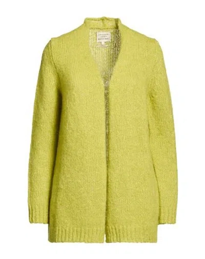 Alessia Santi Woman Cardigan Lime Green Size 0 Alpaca Wool, Polyamide, Wool, Viscose, Metallic Fiber