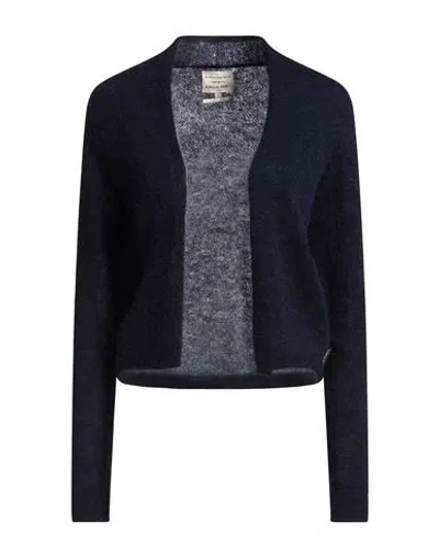 Alessia Santi Woman Cardigan Midnight Blue Size 1 Alpaca Wool, Polyamide, Wool