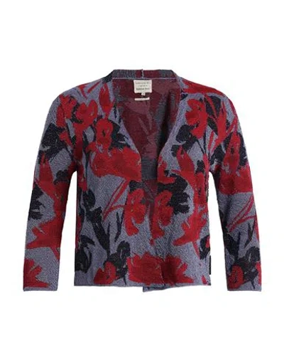 Alessia Santi Woman Cardigan Purple Size 2 Viscose, Metallic Fiber, Polyamide In Multi
