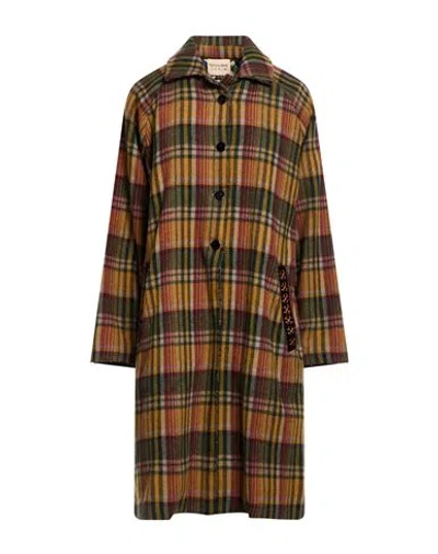 Alessia Santi Woman Coat Mustard Size 8 Wool In Brown