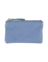 Alessia Santi Woman Coin Purse Pastel Blue Size - Sheepskin